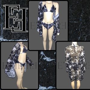 3 piece marble swimsuit